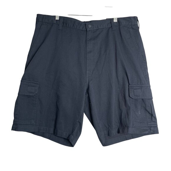 New Dickies Washed Twill Loose Fit Cargo Short Mens 40 Black Cotton Workwear - Picture 1 of 9